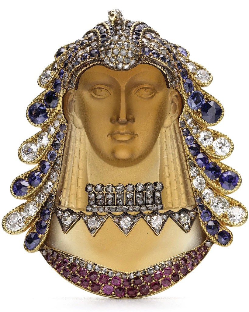 Egyptian Jewelry: Tiffany & Co. diamond, sapphire, ruby, gold, and citrine, 1870-1880. (Courtesy of Sotheby's)