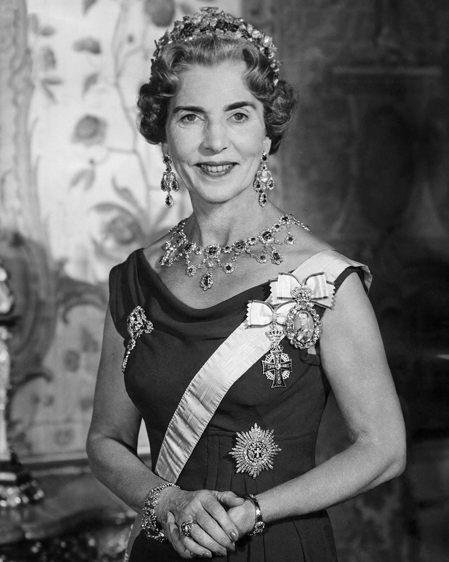 Danish Queen Ingrid pictured in the 1960s in Amalienborg Royal Palace in Copenhagen. (Getty Images)
