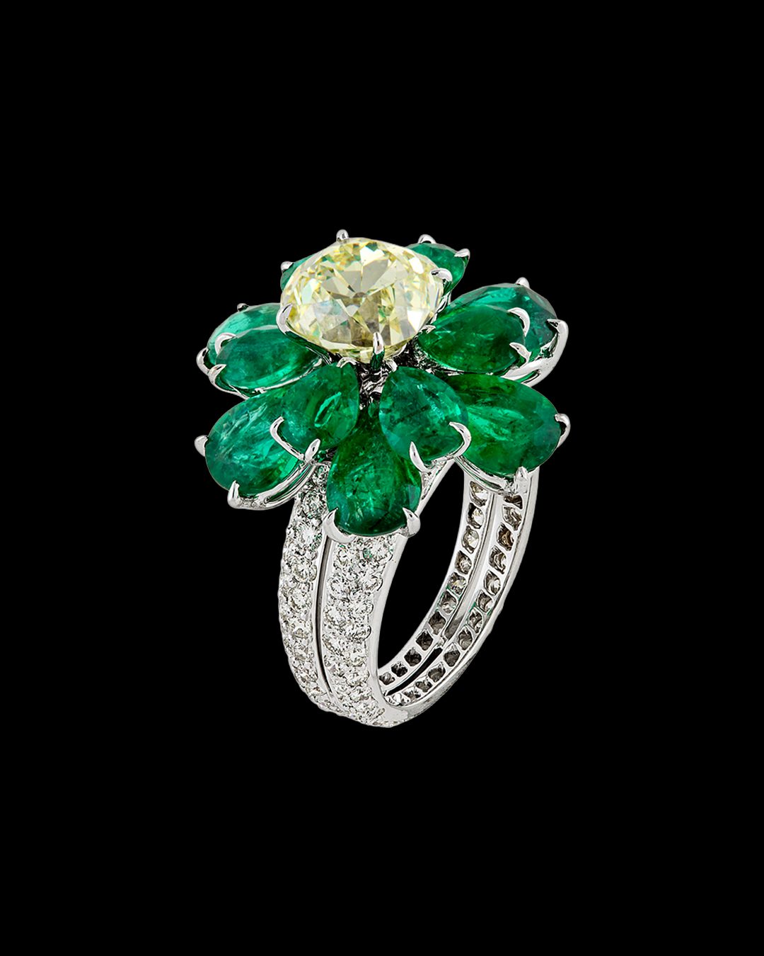 Oval old mine cut diamond