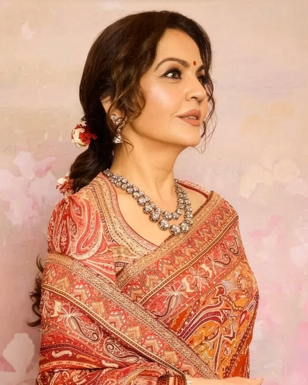 Isha and Nita Ambani in traditional attire and diamond jewellery.