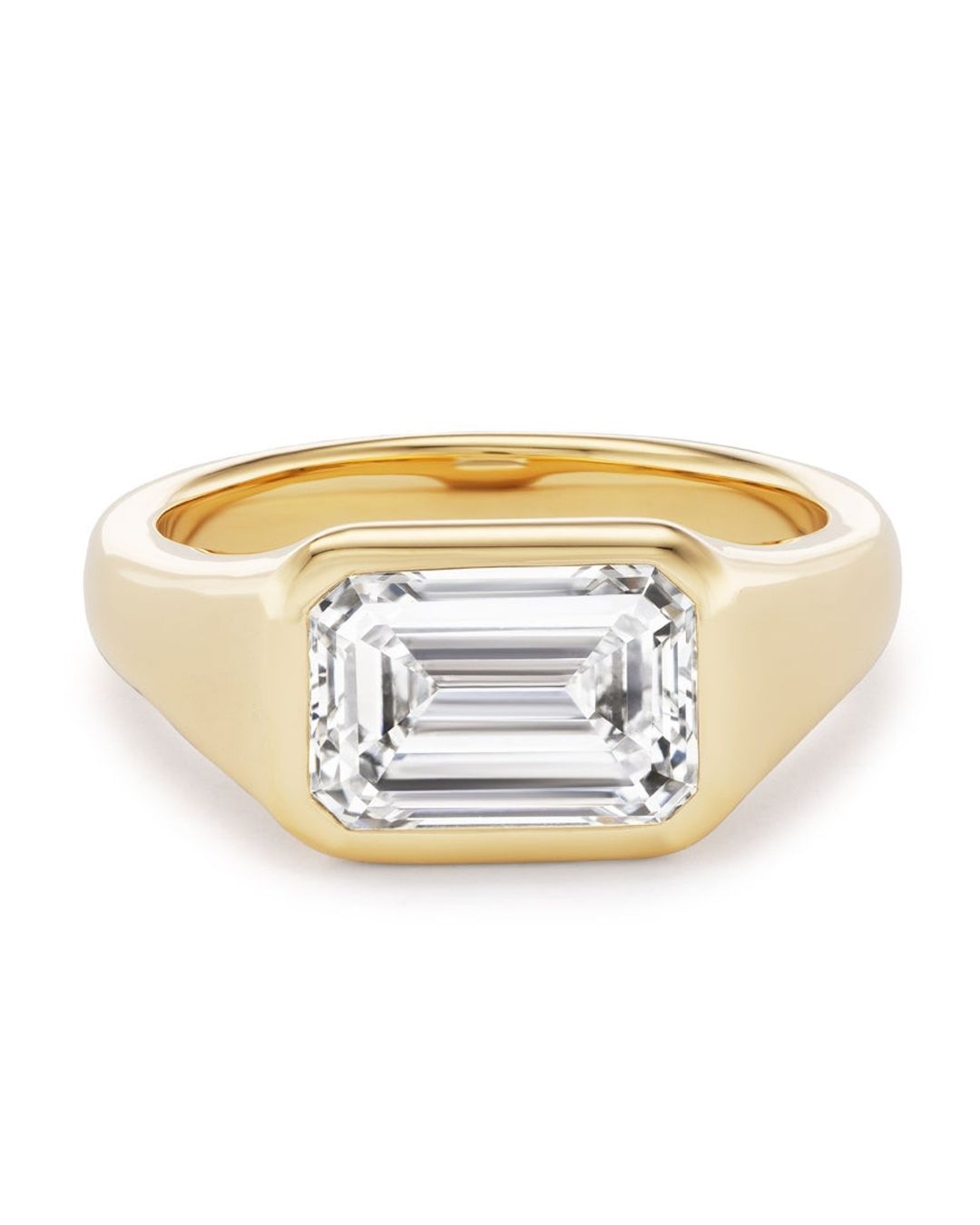 Brent Neale Emerald Cut Gold Ring