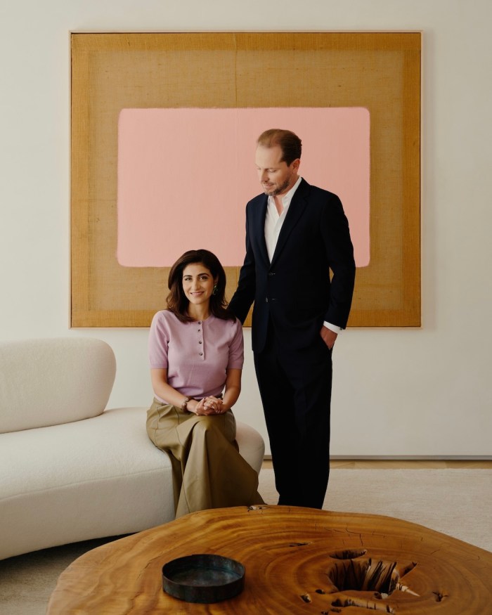Christian and Yasmin Hemmerle at the new Hemmerle space in Munich on Maximilianstrasse 30, photographed by Robert Rieger. (Courtesy of Hemmerle)