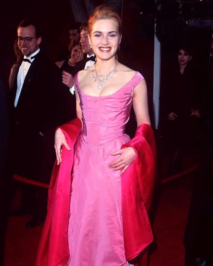 Kate Winslet attends the 68th Annual Academy Awards at the Dorothy Chandler Pavilion in Los Angeles, California, March 25th 1996. (Courtesy of Martin Katz via Getty Images)