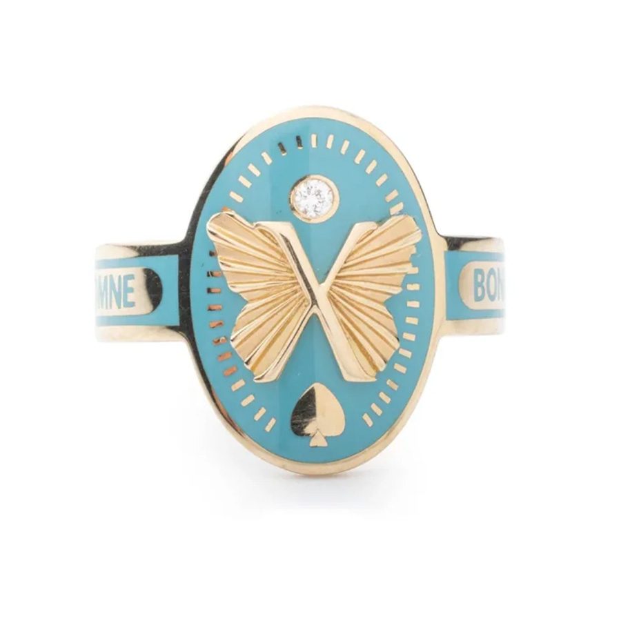 enamel jewelry signet ring