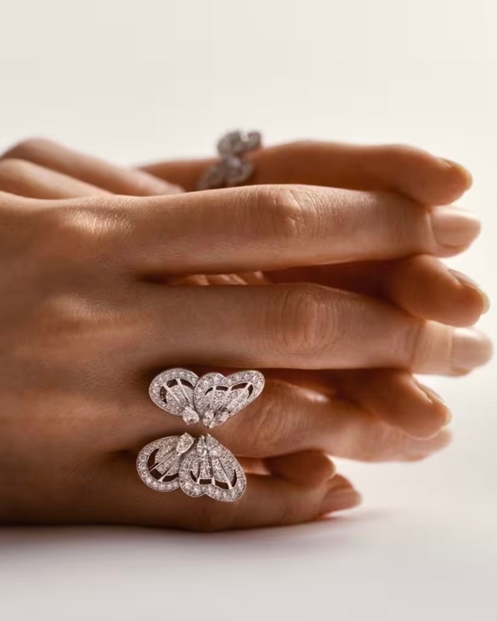 Insect Jewelry De Beers Portraits of Nature butterfly white diamond ring, $42,500, debeers.com