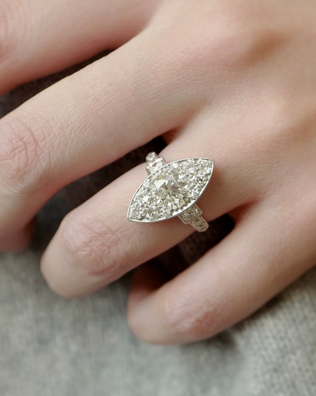 Ashley Zhang Old-European Navette Dinner Ring (Courtesy of Ashley Zhang Jewelry)