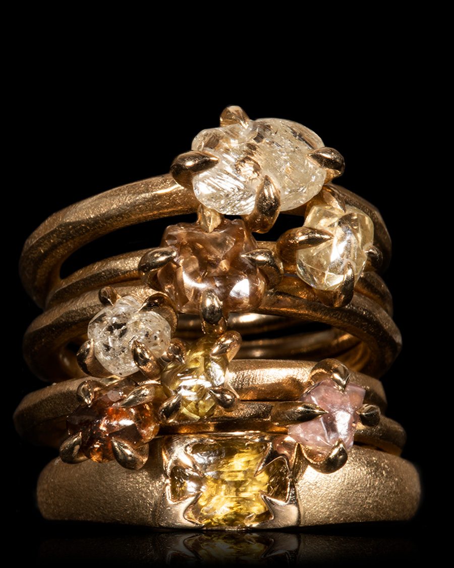 rough diamond engagement rings