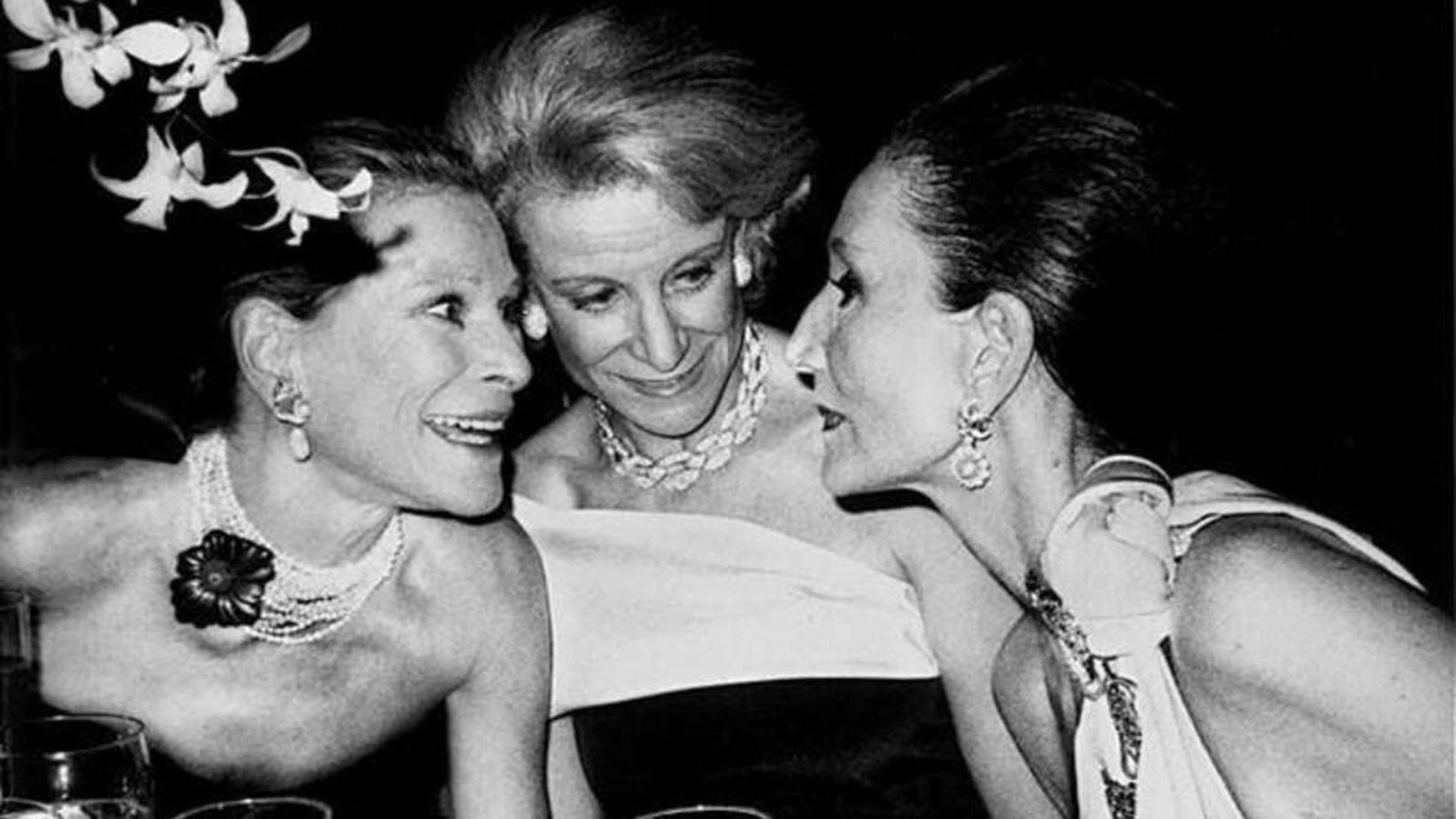 Nan Kempner, Fran Stark, and Jacqueline de Ribes. (Photographed by Roxanne Lowit)