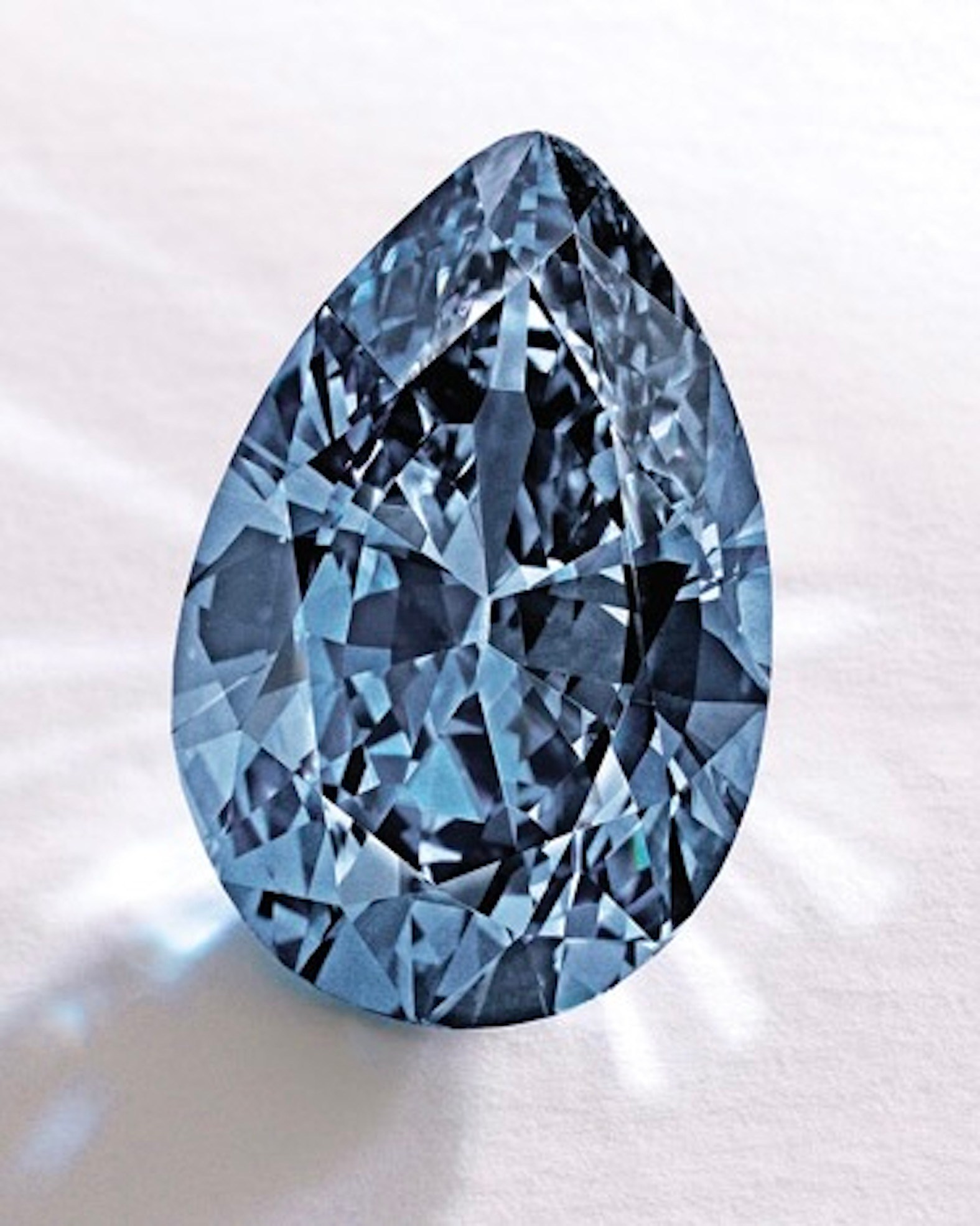 The Blue Pear-Shaped Zoe Diamond (Courtesy of Sotheby's)