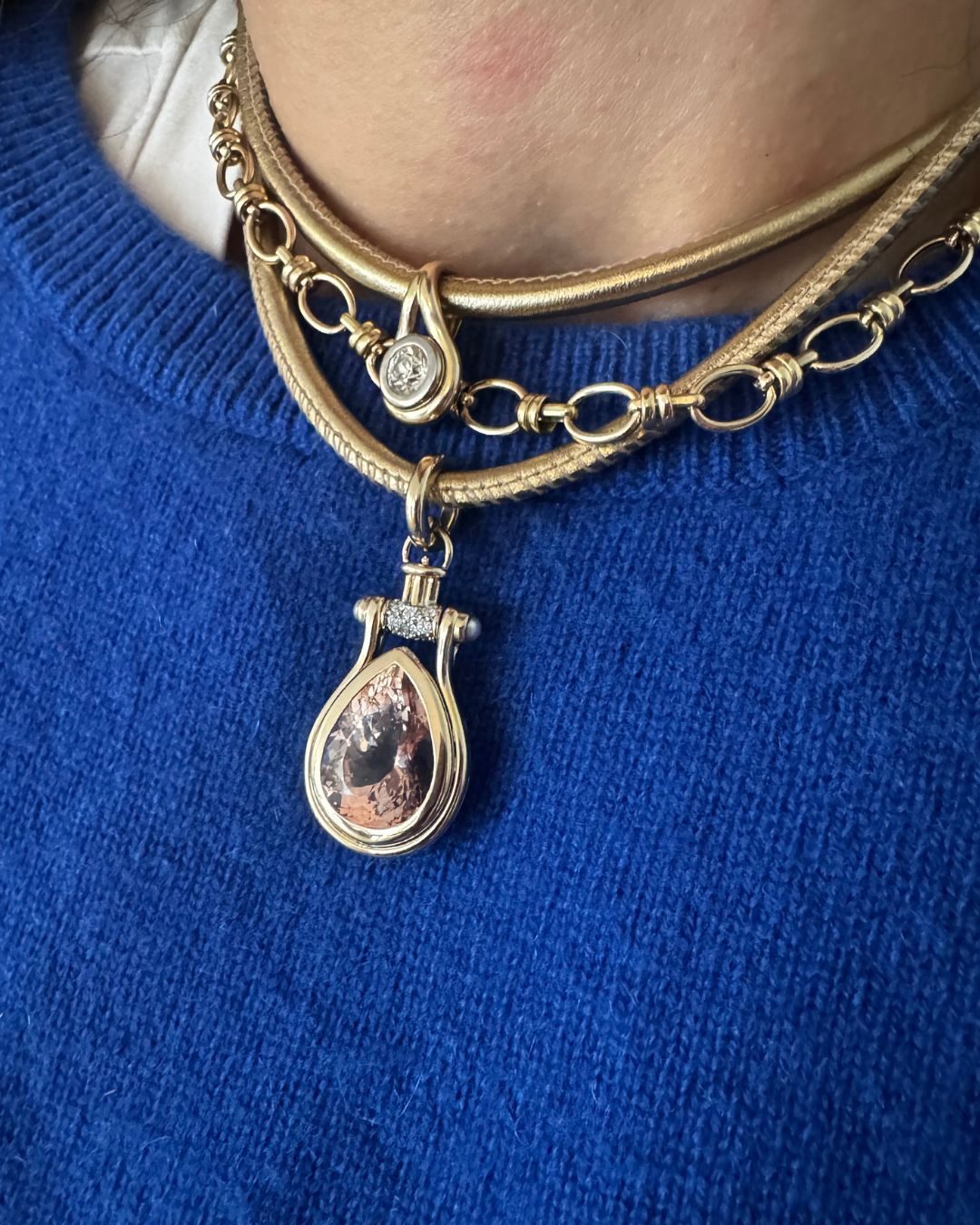 Jamie Books diamond pendants
