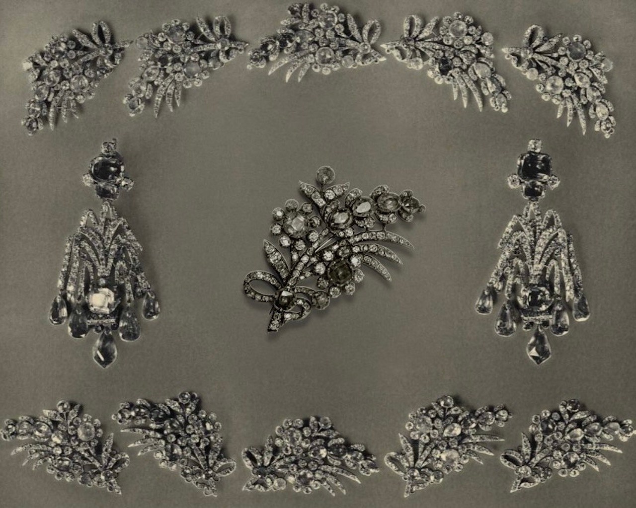 Russian Imperial Jewels Sapphire and Diamond Dress Trimming in Russia's Treasure of Diamonds and Precious Stones Plate. (Courtesy of Sotheby's)