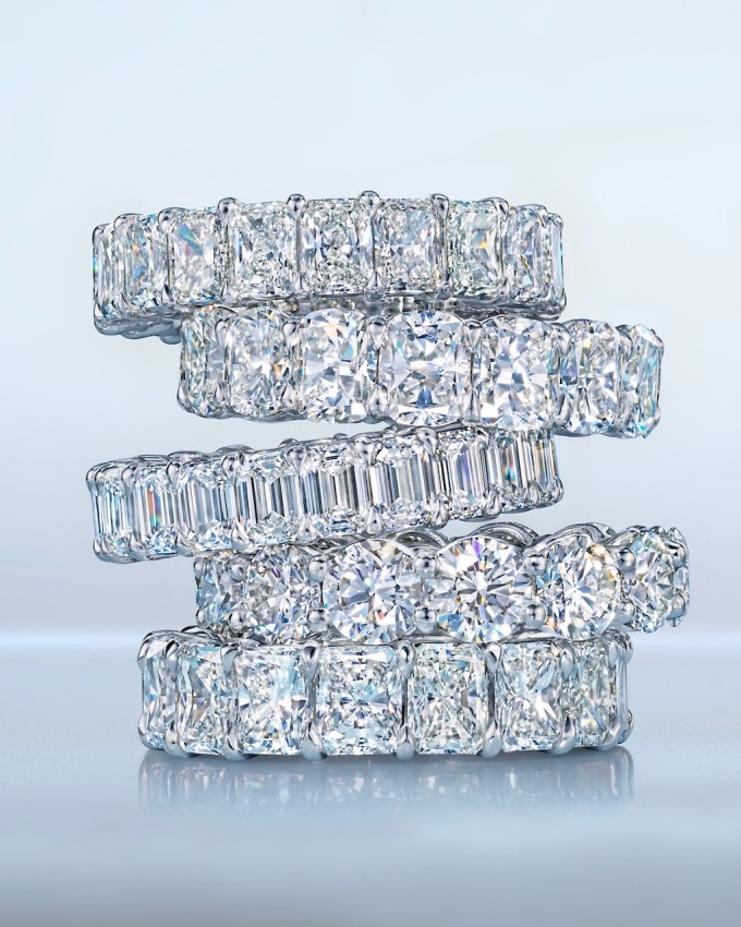 Kwiat diamond eternity bands. 