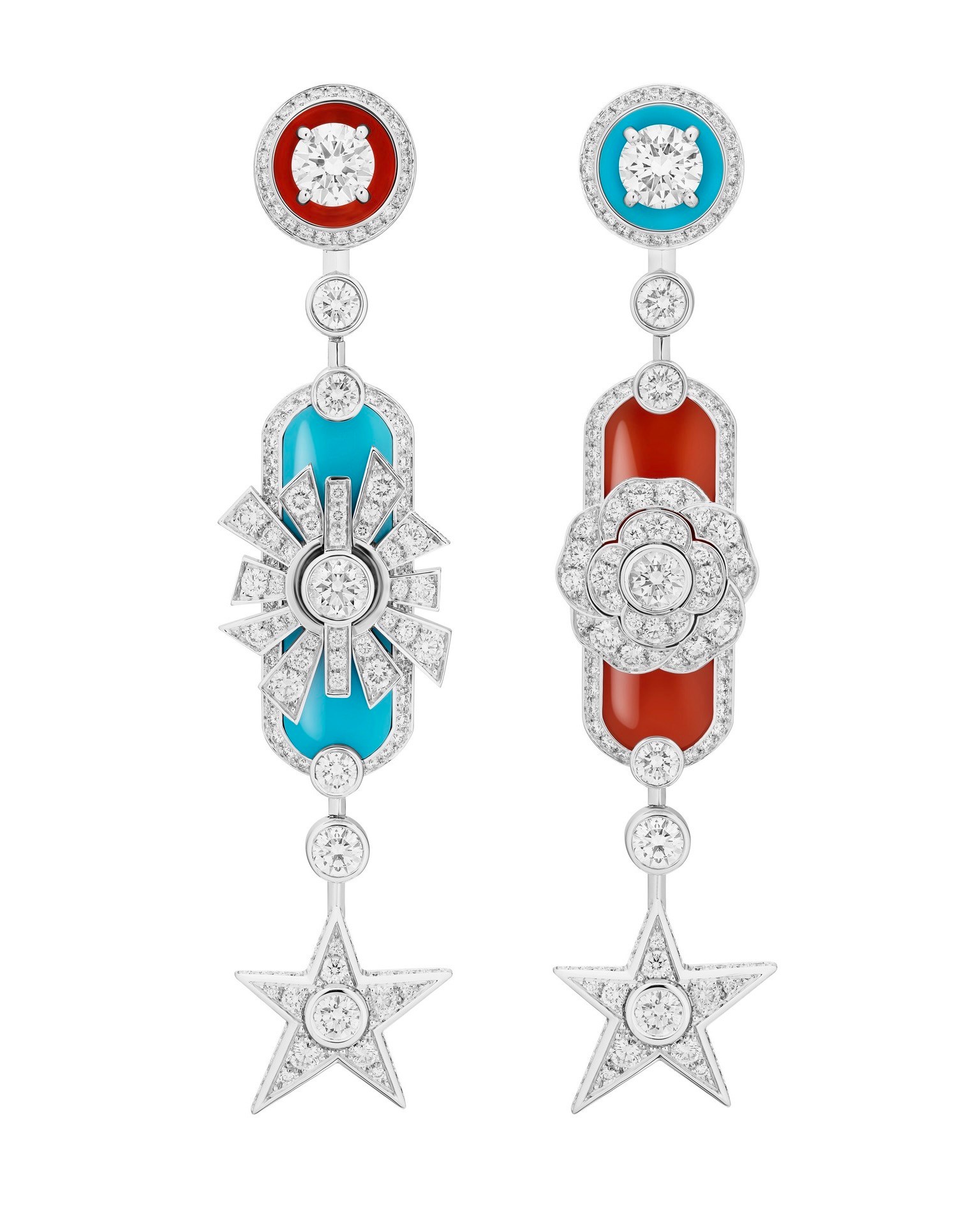 Chanel Earrings from the Signes & Symboles High Jewelry Collection as seen during Paris Couture Week. (Courtesy of Chanel)