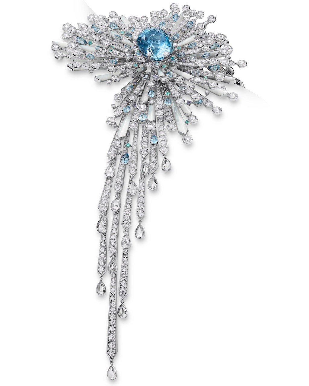 Mikimoto Diamond Brooch from the L’Éclat Collection as seen during Paris Couture Week.