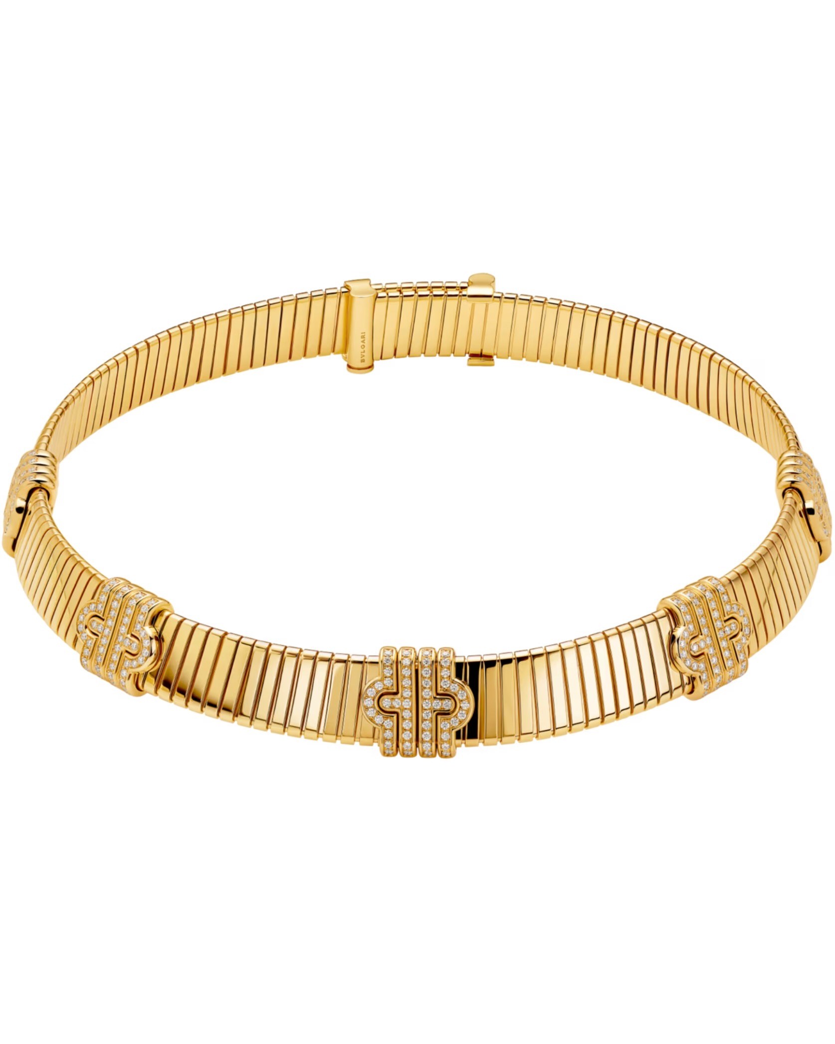 Anne Hathaway "The Odyssey" Bulgari Tubogas 18-Karat Yellow Gold Necklace
