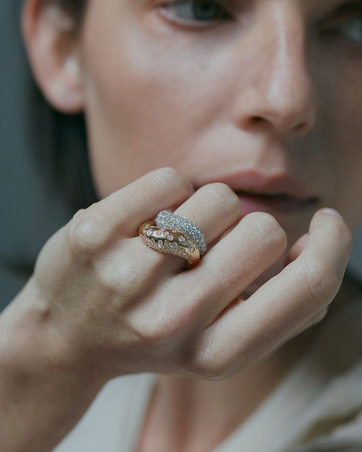 scattered diamond rings