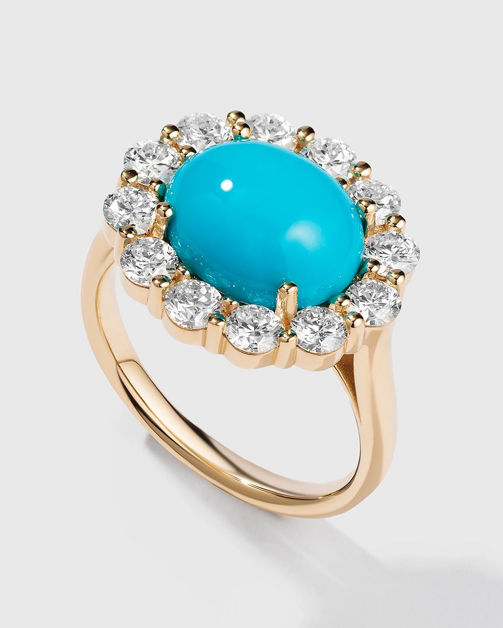 Turquoise Jewelry Julia Chafé Turquoise Diamond Ring, $6,450
