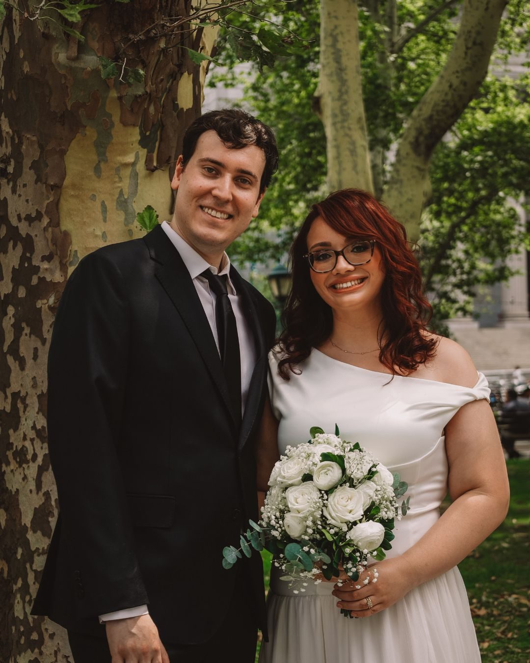 Mr. Noah Selter and Dr. Christina Torres on their wedding day