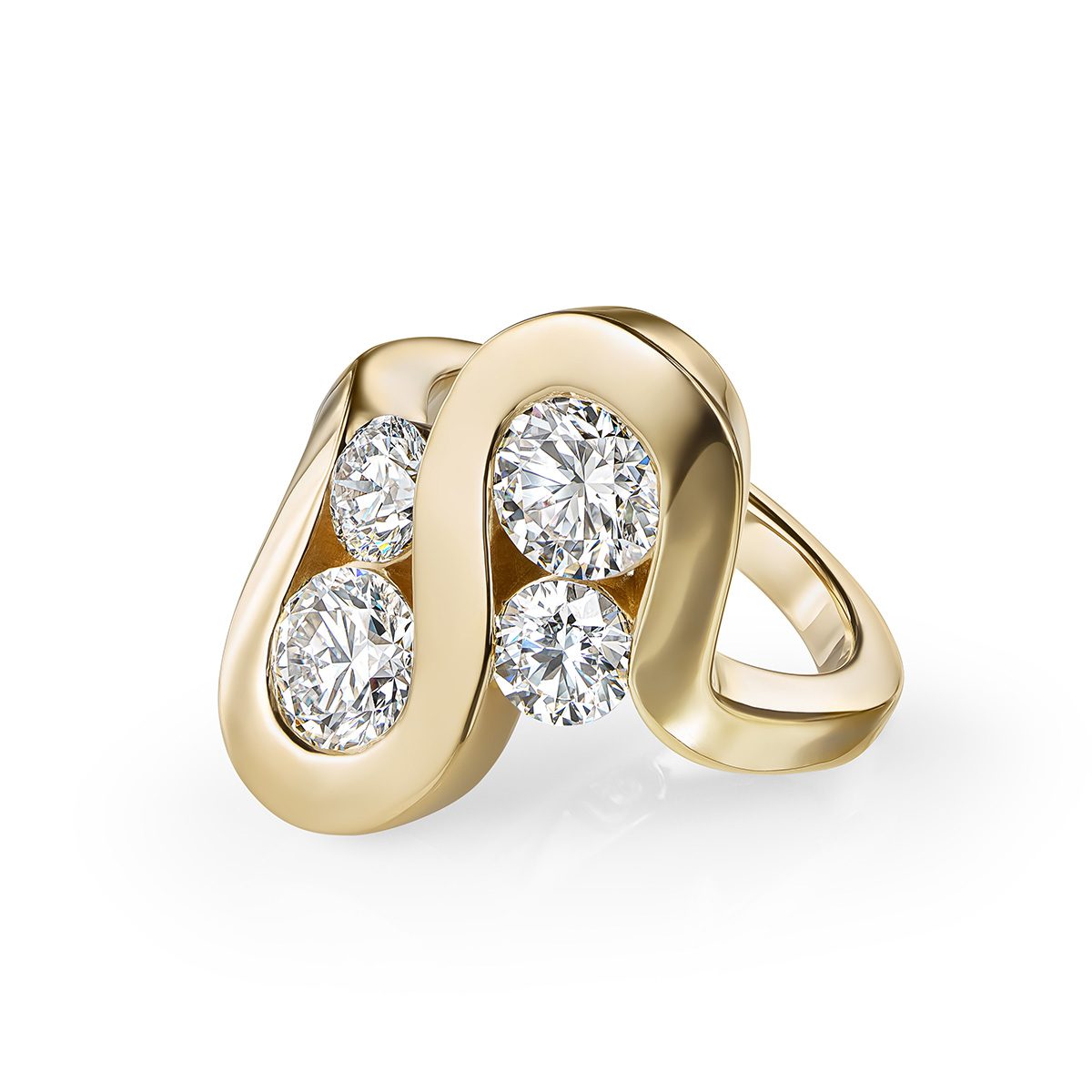 way ring with diamonds