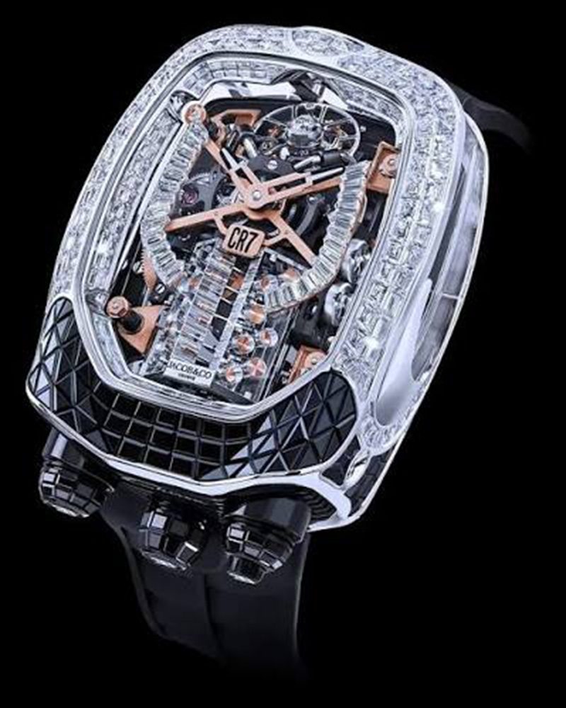 Jacob & Co. Bugatti Chiron Tourbillon "CR7 Edition" Piece Unique Watch. (Courtesy of Jacob & Co.)