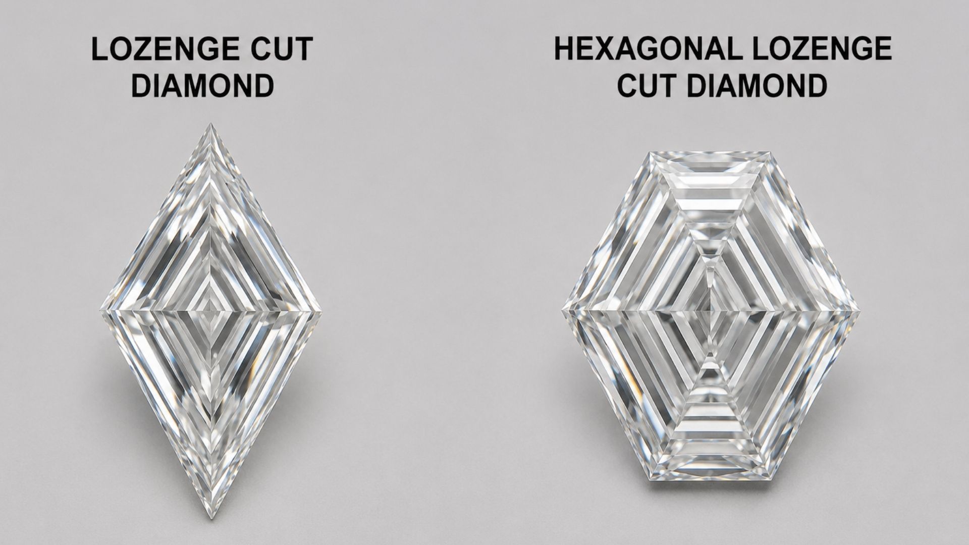Lozenge Cut Diamond and Hexagonal Lozenge Cut Diamond