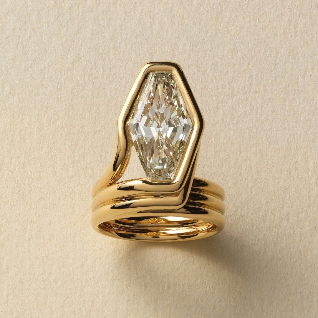 Danielle Sultan 6.15 carat Lozenge Cut Diamond Ring