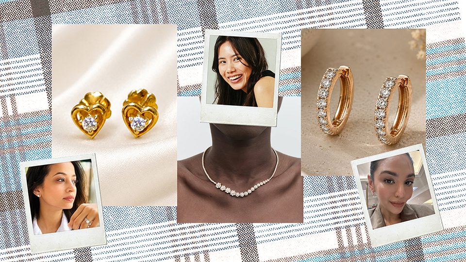 Self-bought natural diamond jewellery.