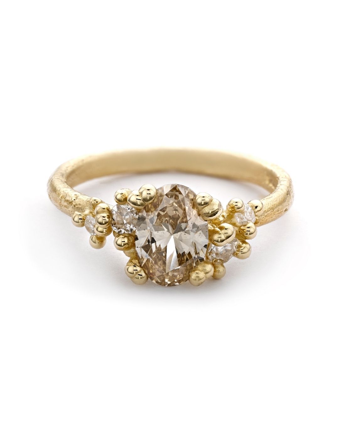 Ruth Tomlinson Champagne Diamond Encrusted Ring Imperfect Engagement Rings