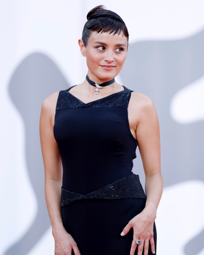 Chase Sui Wonders Wears a Tiffany & Co. Bird on a Rock Brooch on a Ribbon Choker at the 2026 Venice Film Festival