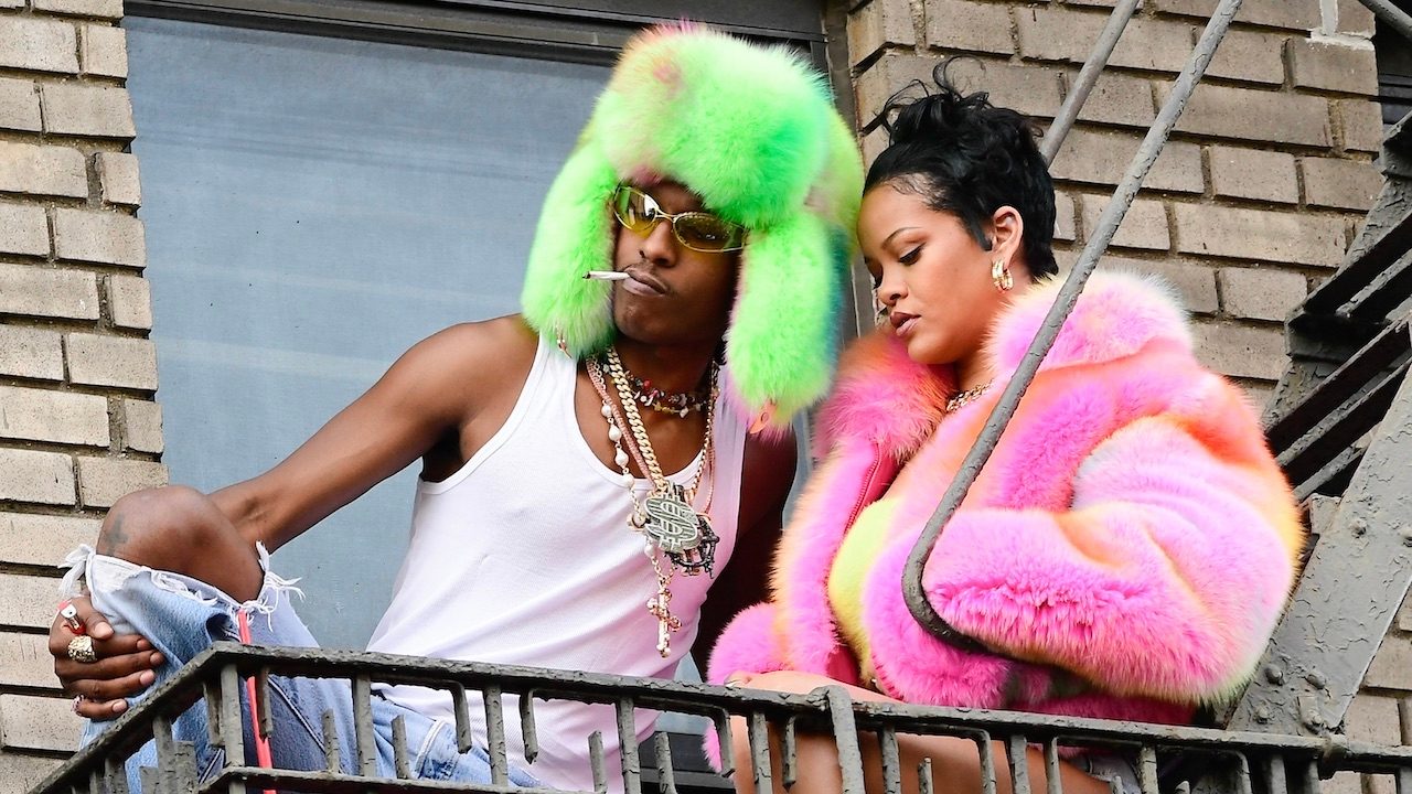A$AP Rocky Frequently Wears His Jason of Beverly Hills Diamond Initial Chain Rihanna 