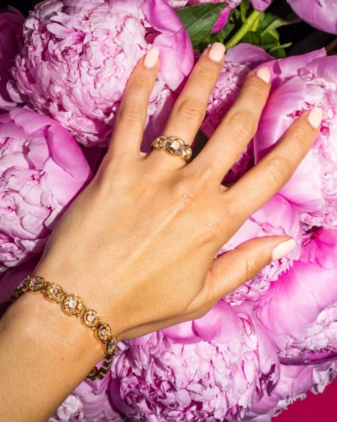 rose cut diamond bracelet and ring Unique Diamond Cuts