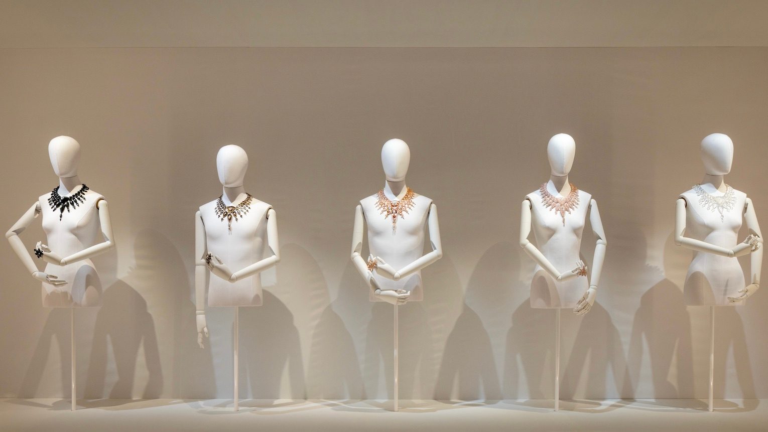 Boucheron Carte Blanche collection, Human Being on display at the “Boucheron: In Focus, A Monograph of a Visionary" Exhibition in collaboration with Christie’s New York (Courtesy of Boucheron)