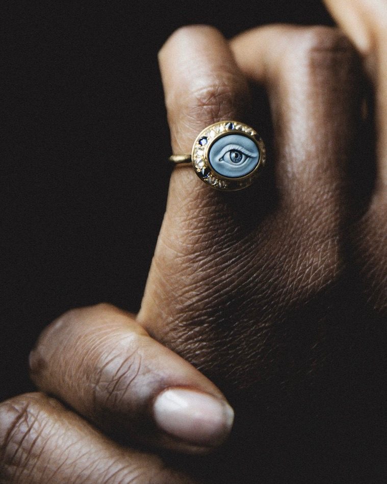 Lover's Eye Ana Katarina Eye Love Mini Ring, $7,835, anakatarina.com