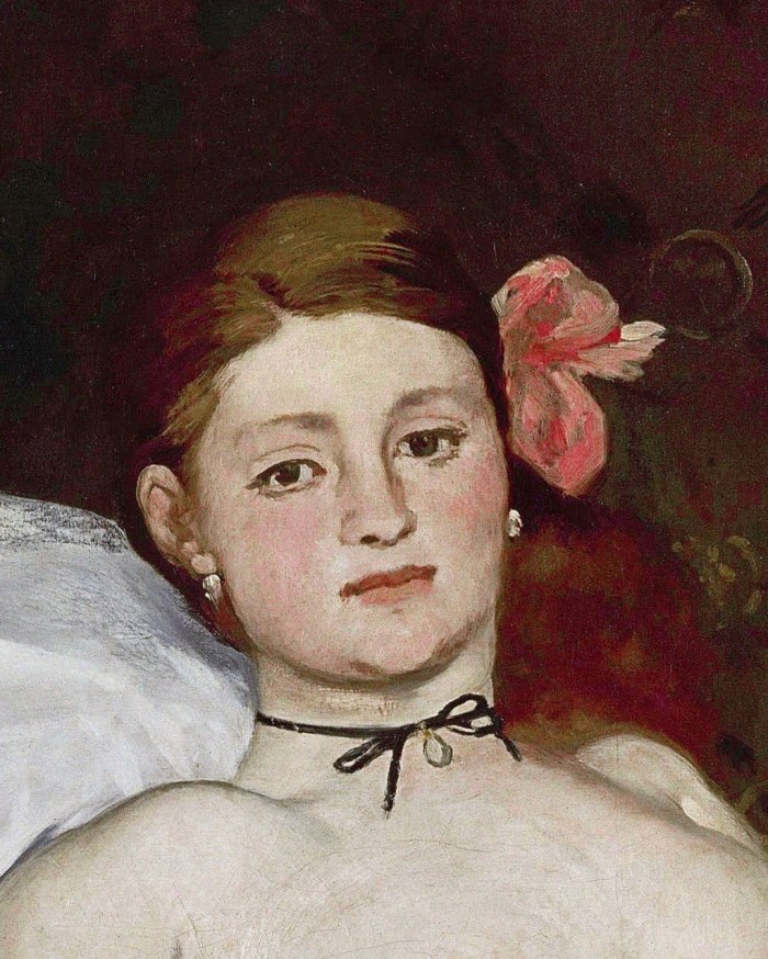 Black ribbon choker Édouard Manet's 1863 painting, "Olympia."